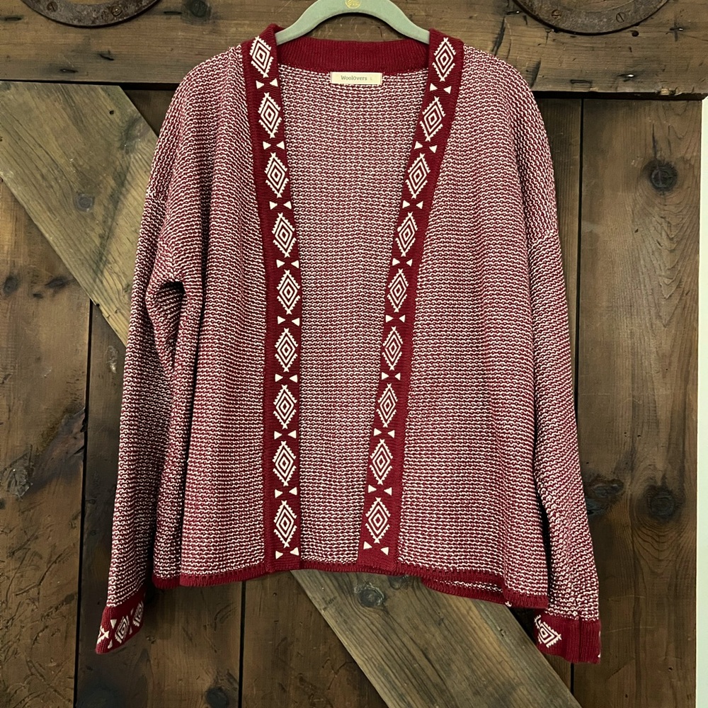 WoolOvers Burgundy Red Cardigan